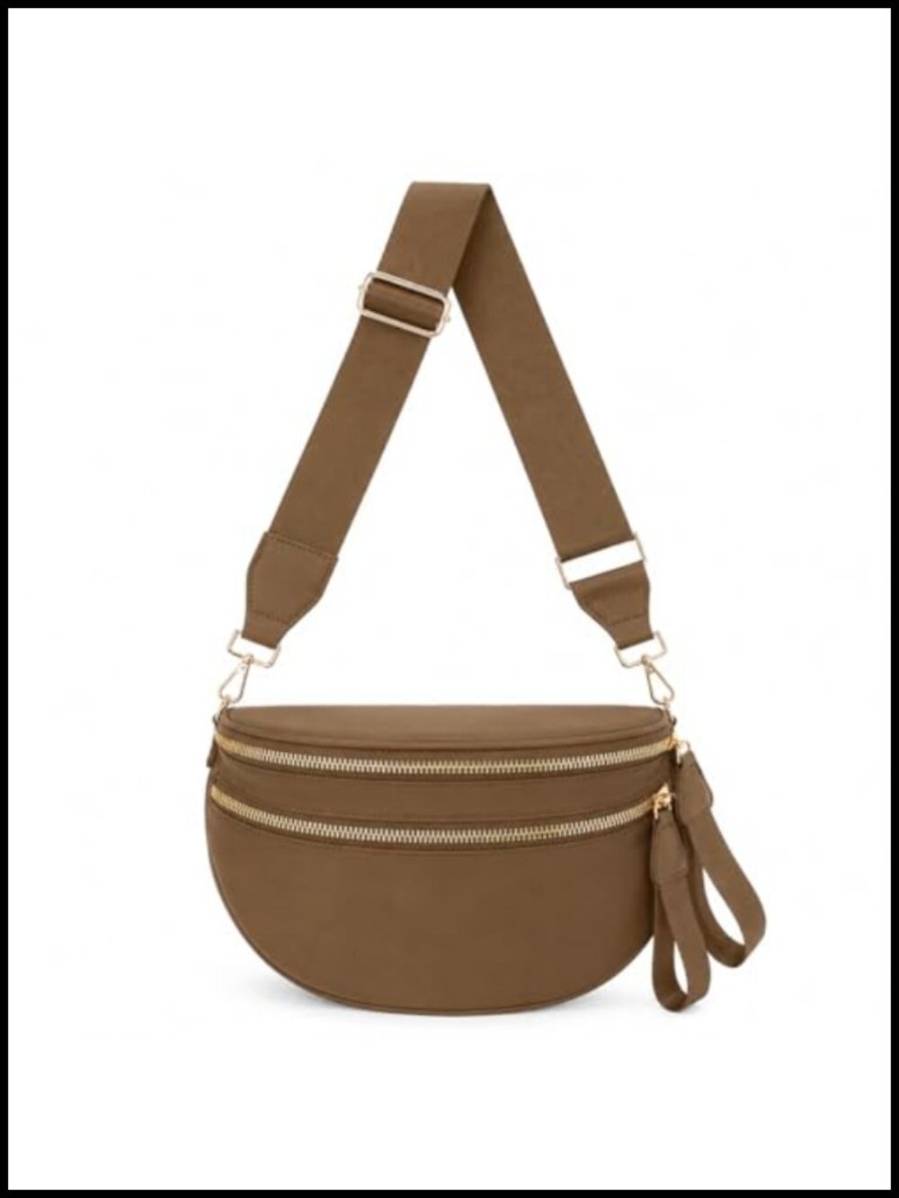 Nylon Crossbody Bum Bag Adjustable Strap Large Sling Fanny Pack Travel Work Gym